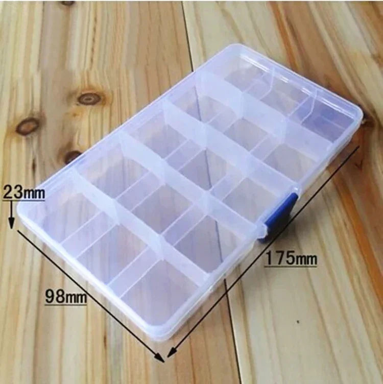 HENGJIA qt020 Boîte de rangement étanche multifonctionnelle pour matériel de pêche à quinze compartiments, qt020
