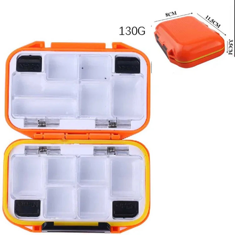 HENGJIA qt020 Boîte à appâts et hameçons de rangement pour outils de pêche multifonctions étanche, petite : 11,5 x 8 x 3,5 cm, 11,5 x 8 x 3,5 cm