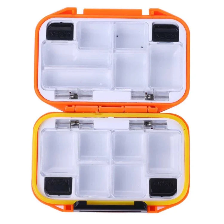 HENGJIA qt020 Boîte à appâts et hameçons de rangement pour outils de pêche multifonctions étanche, petite : 11,5 x 8 x 3,5 cm, 11,5 x 8 x 3,5 cm