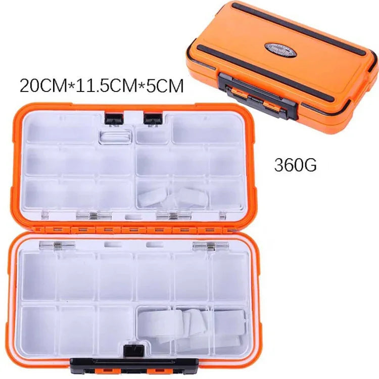 HENGJIA qt020 Boîte de rangement multifonctionnelle étanche pour outils de pêche, hameçons et appâts de pêche, Grande taille : 20 x 11,5 x 5 cm, 20 x 11,5 x 5 cm