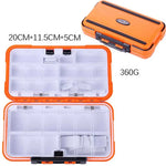 HENGJIA qt020 Boîte de rangement multifonctionnelle étanche pour outils de pêche, hameçons et appâts de pêche, Grande taille : 20 x 11,5 x 5 cm, 20 x 11,5 x 5 cm