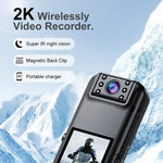 A82 IR Night Vision Rotating Lens 2K HD Video WiFi Recorder with Back Clip - Trustpick