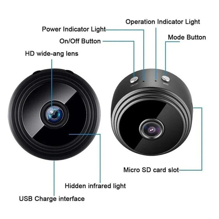 A9+ 1080P WiFi Remote Wireless Camera, Support Night Vision & Motion Detection & TF Card, Broadcom Bluetooth Solution - Trustpick
