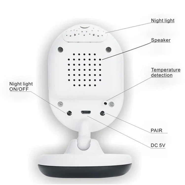 BM - SP820 2.4 inch LCD 2.4GHz Wireless Surveillance Camera Baby Monitor with 7 - IR LED Night Vision, Two Way Voice Talk - Trustpick