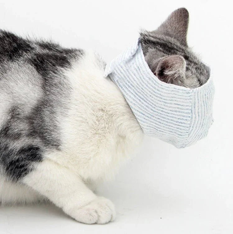 Cat Face Mask Pet Anti - Bite Anti - Licking Reathable Face Mask - Trustpick