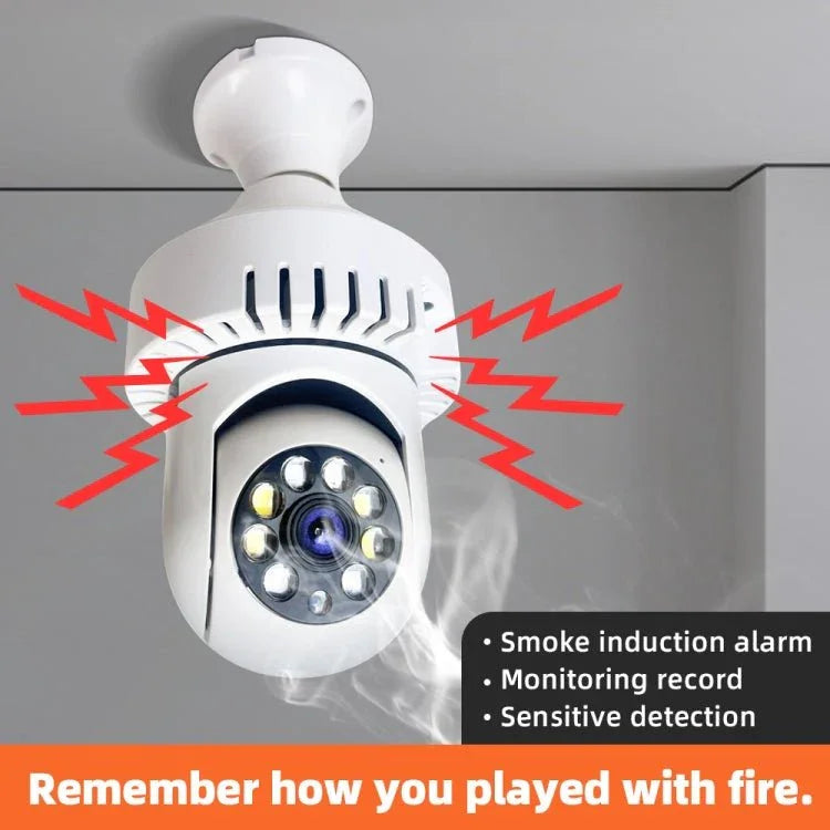 DP36 1080P Smoke Alarm Bulb WiFi Camera, Support IR Night Vision / Motion Detection / Two - way Voice - Trustpick