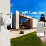 ESCAM QF103 3MP Cloud Storage PT WIFI PIR Alarm IP Camera with Solar Panel Battery Support Full Color Night Vision & Two Way Audio - Trustpick