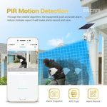 ESCAM QF280 HD 1080P IP66 Waterproof WiFi Solar Panel PT IP Camera with Battery, Support Night Vision / Motion Detection / TF Card / Two Way Audio - Trustpick