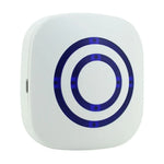 FY - 0256 2 in 1 PIR Infrared Sensors (Transmitter + Receiver) Wireless Doorbell Alarm Detector for Home / Office / Shop / Factory, EU Plug - Trustpick