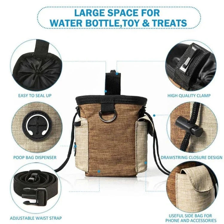 Outdoor Pet Training Bag Dog Training Pockets Pet Snack Storage Bag Pockets - Trustpick
