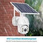 T16 1080P Full HD 4G (US Version) Network Monitoring Solar Powered Camera, Support PIR + Radar Alarm, Night Vision, Two Way Audio, TF Card - Trustpick