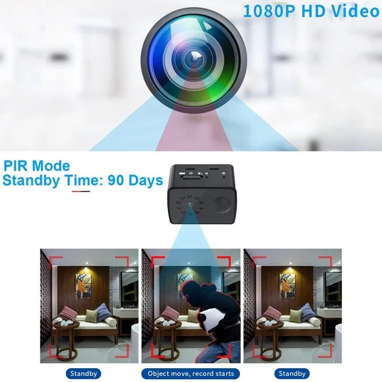 WD20 Mini 1080P HD Camcorder Night Vision PIR Motion Action Micro Camera - Trustpick